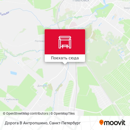 Карта Дорога В Антропшино