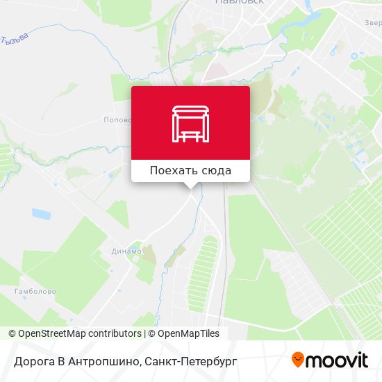 Карта Дорога В Антропшино