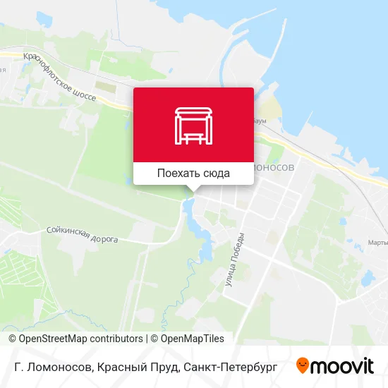 Карта Г. Ломоносов, Красный Пруд