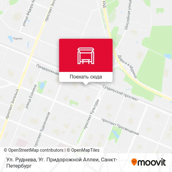 Карта Ул. Руднева, Уг. Придорожной Аллеи