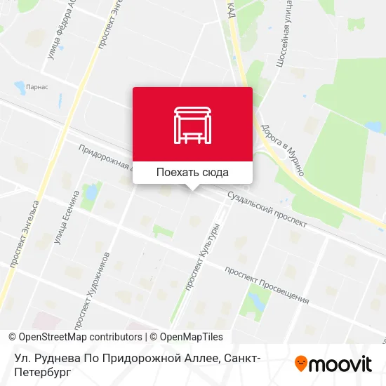 Карта Ул. Руднева По Придорожной Аллее