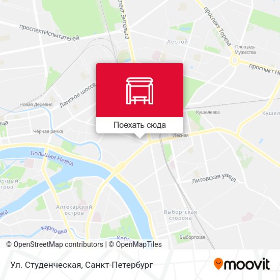 Карта Ул. Студенческая