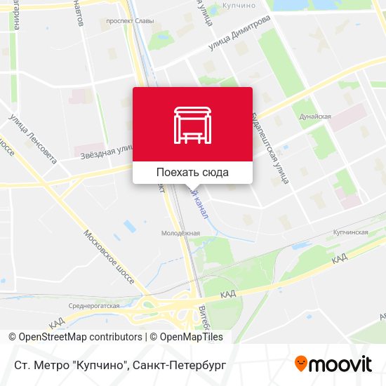 Карта Ст. Метро "Купчино"
