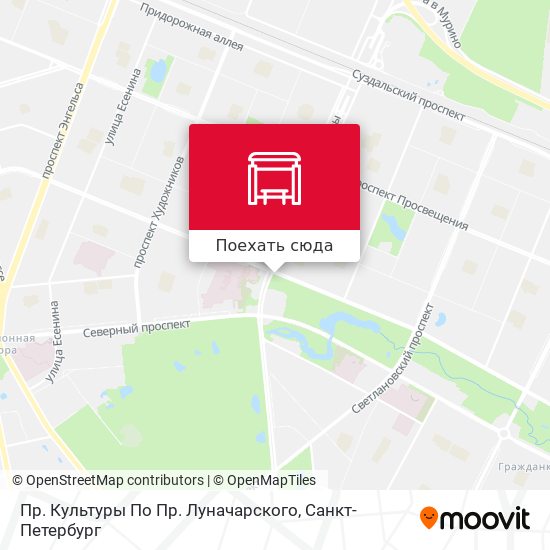 Карта Пр. Культуры По Пр. Луначарского