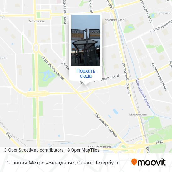 Карта Станция Метро «Звездная»