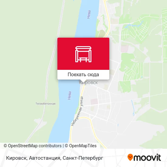 Карта Кировск, Автостанция