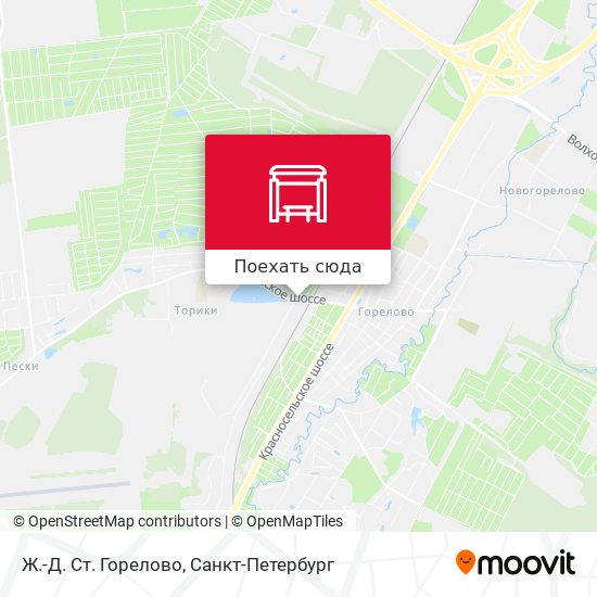 Карта Ж.-Д. Ст. Горелово