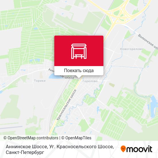 Карта Аннинское Шоссе, Уг. Красносельского Шоссе