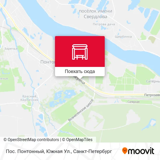 Карта Пос. Понтонный, Южная Ул.