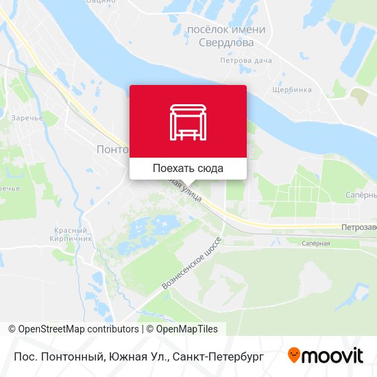 Карта Пос. Понтонный, Южная Ул.