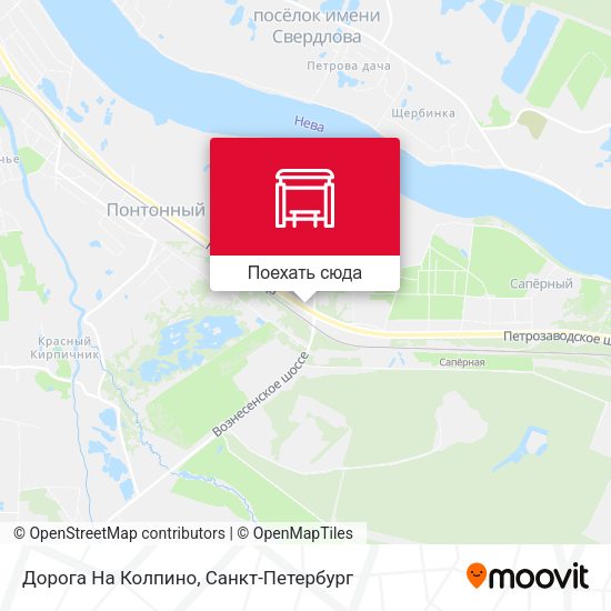 Карта Дорога На Колпино