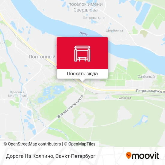 Карта Дорога На Колпино