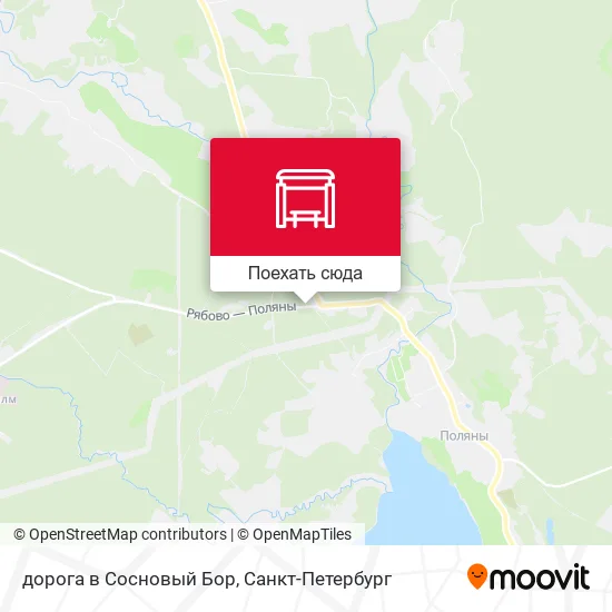 Карта дорога в Сосновый Бор