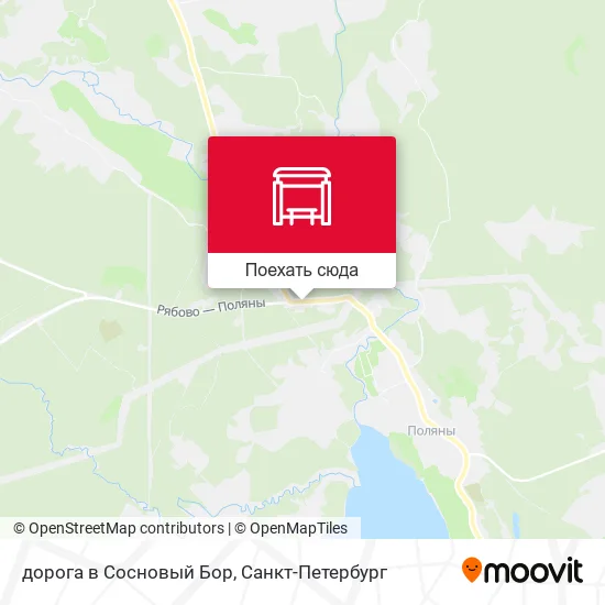 Карта дорога в Сосновый Бор