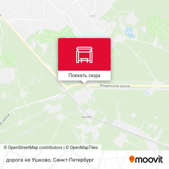 Карта дорога на Ушково