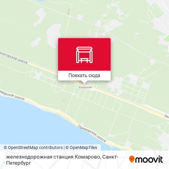 Карта железнодорожная станция Комарово