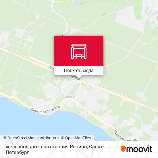 Карта железнодорожная станция Репино