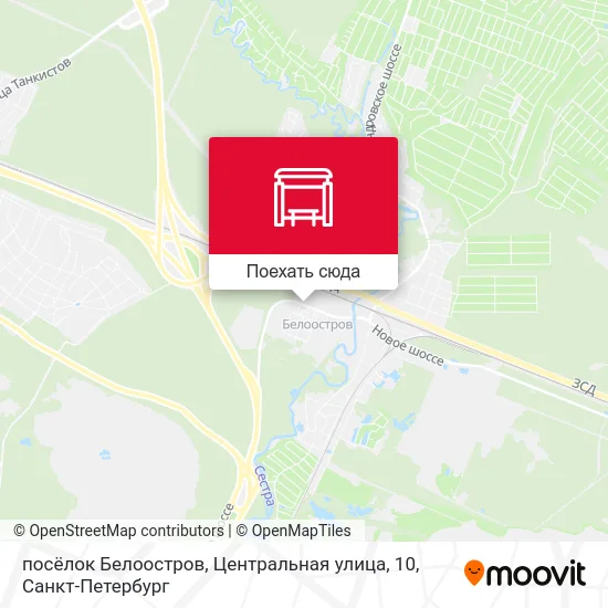 Карта посёлок Белоостров, Центральная улица, 10