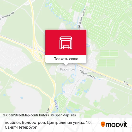 Карта посёлок Белоостров, Центральная улица, 10