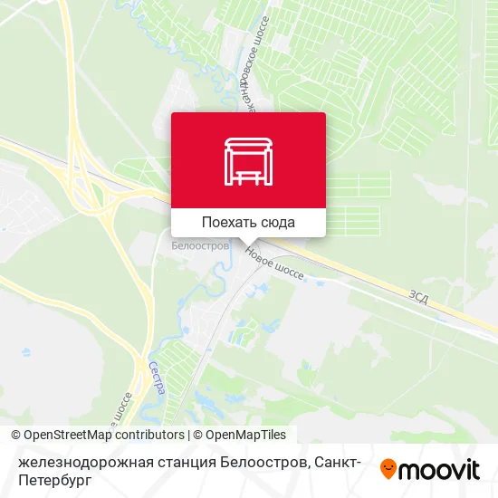 Карта железнодорожная станция Белоостров