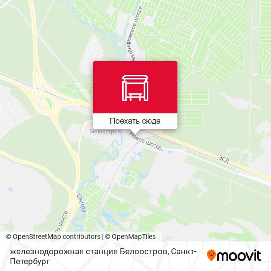 Карта железнодорожная станция Белоостров
