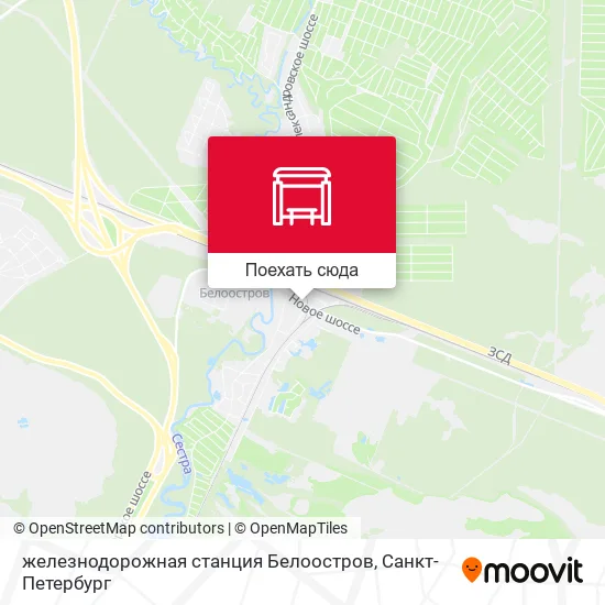 Карта железнодорожная станция Белоостров