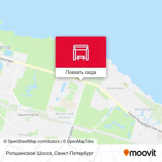 Карта Ропшинское Шоссе