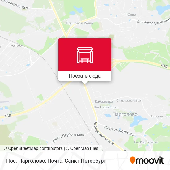 Карта Пос. Парголово, Почта
