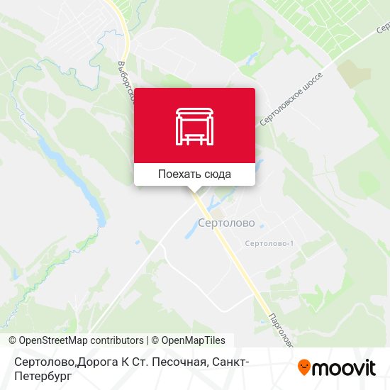 Карта Сертолово,Дорога К Ст. Песочная