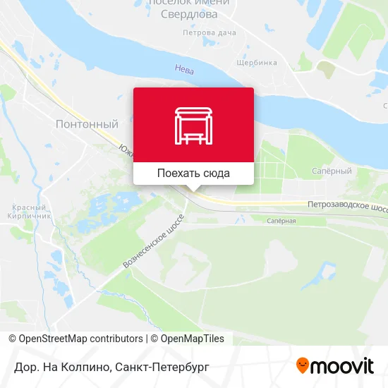 Карта Дор. На Колпино
