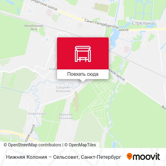 Карта Нижняя Колония – Сельсовет