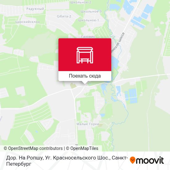 Карта Дор. На Ропшу, Уг. Красносельского Шос.