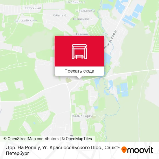 Карта Дор. На Ропшу, Уг. Красносельского Шос.