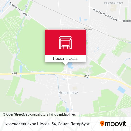 Карта Красносельское Шоссе, 54
