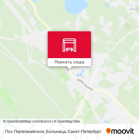 Карта Пос.Первомайское, Больница