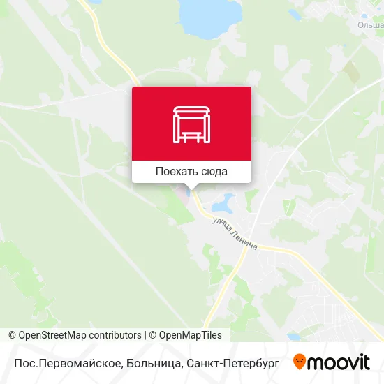 Карта Пос.Первомайское, Больница