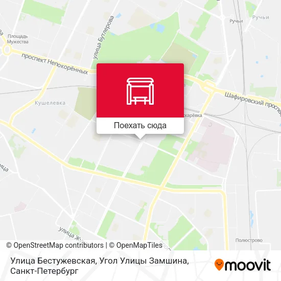 Карта Улица Бестужевская, Угол Улицы Замшина