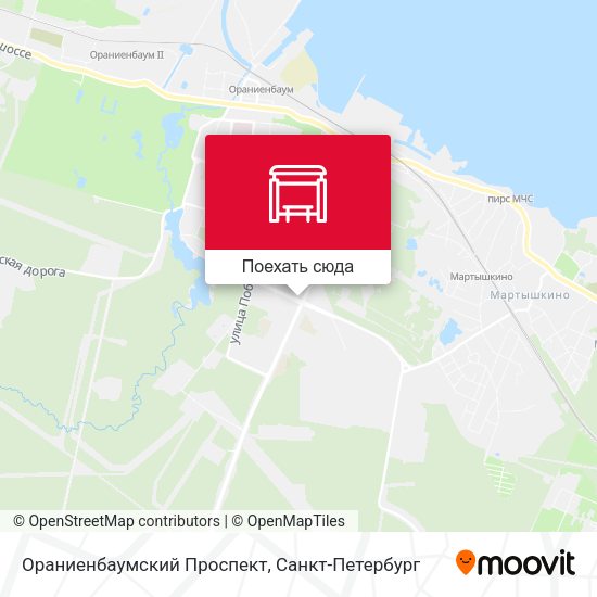 Карта Ораниенбаумский Проспект