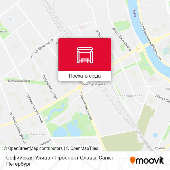 Карта Софийская Улица / Проспект Славы