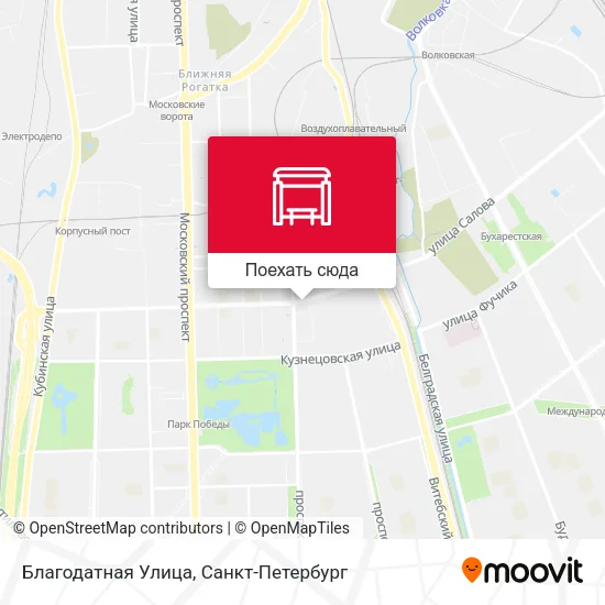 Карта Благодатная Улица
