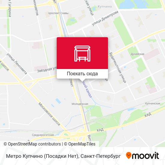 Карта Метро Купчино (Посадки Нет)