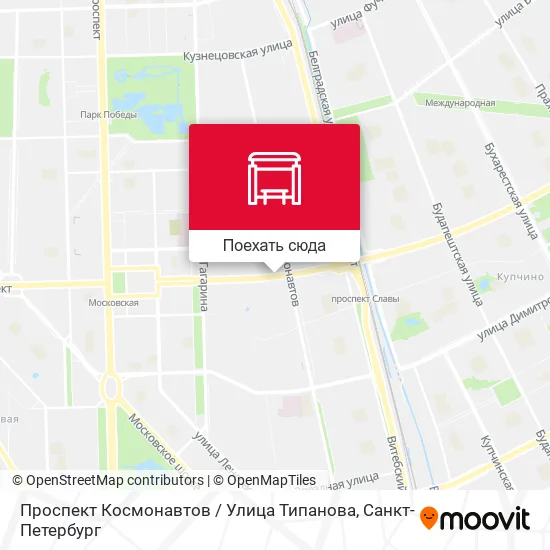 Карта Проспект Космонавтов / Улица Типанова