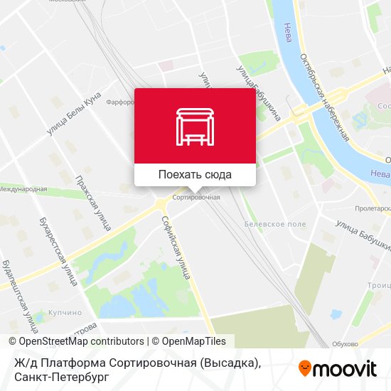 Карта Ж / д Платформа Сортировочная (Высадка)