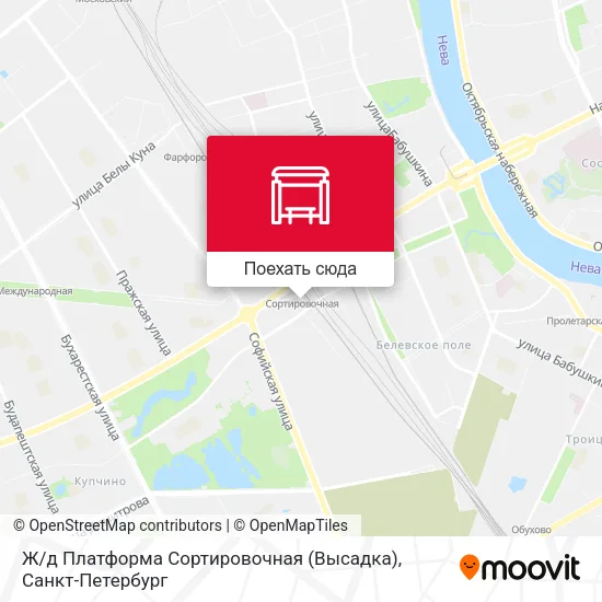 Карта Ж / д Платформа Сортировочная (Высадка)