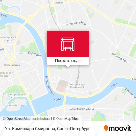 Карта Ул. Комиссара Смирнова