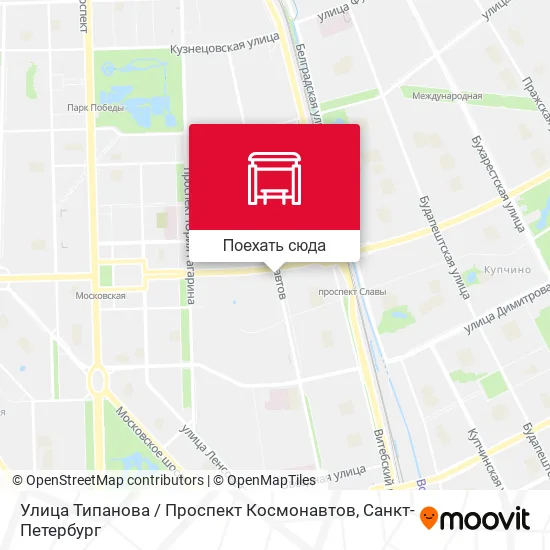 Карта Улица Типанова / Проспект Космонавтов