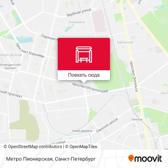 Карта Метро Пионерская
