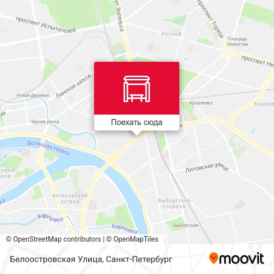 Карта Белоостровская Улица