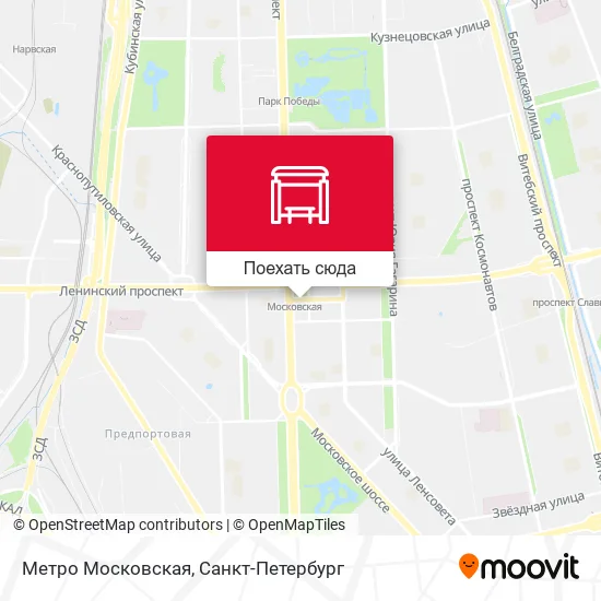 Карта Метро Московская