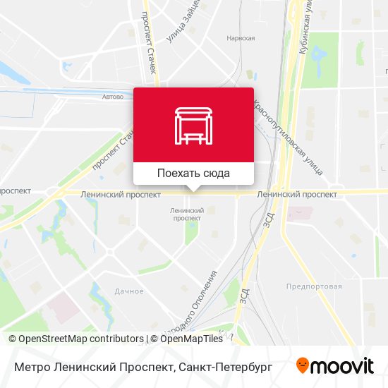 Карта Метро Ленинский Проспект